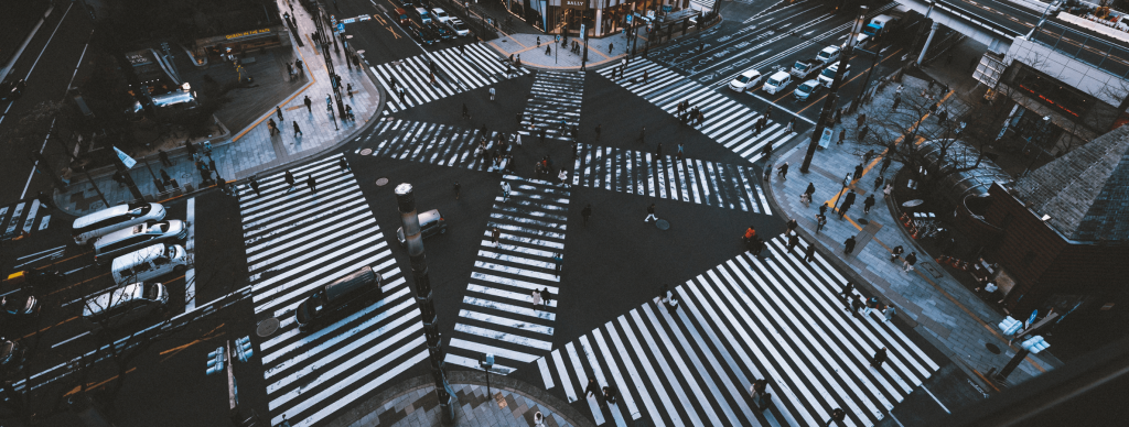 Picture of busy intersection