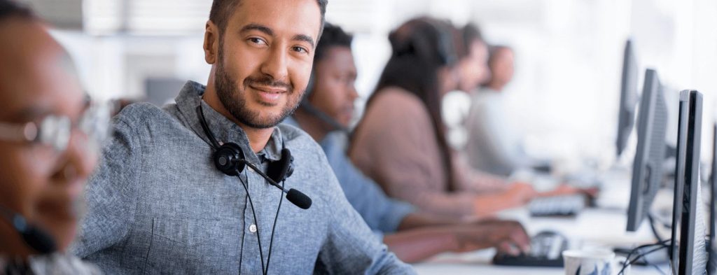 Stock photo of customer support team member